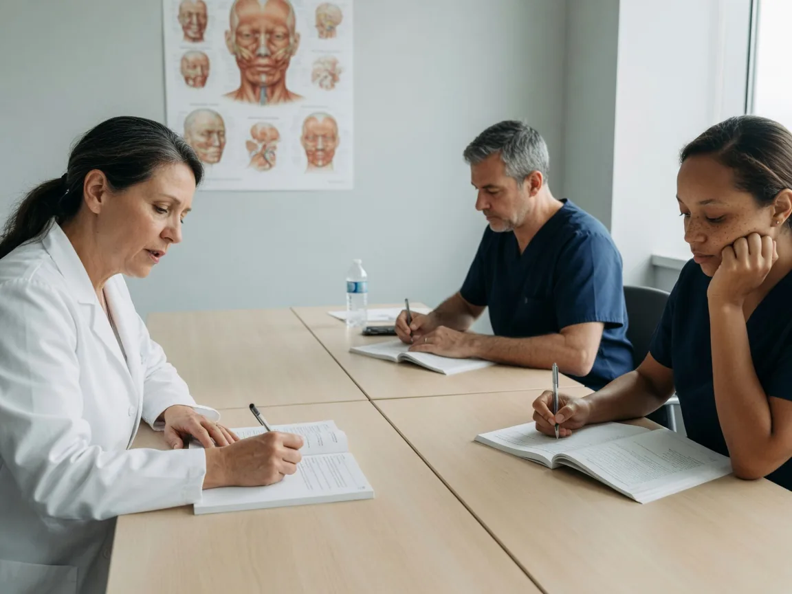 Nurses and nurse practitioners at an aesthetic training course