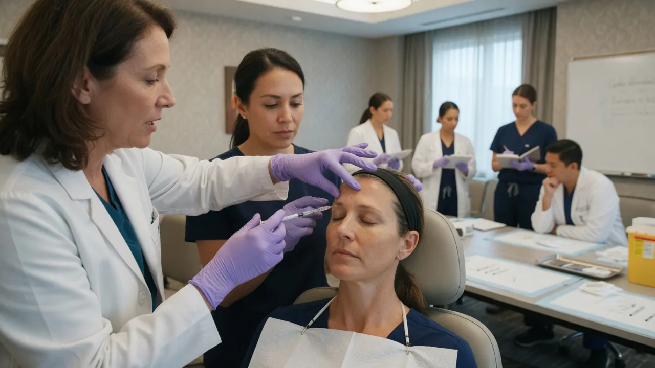 Daxxify being administered by a clinician during a treatment