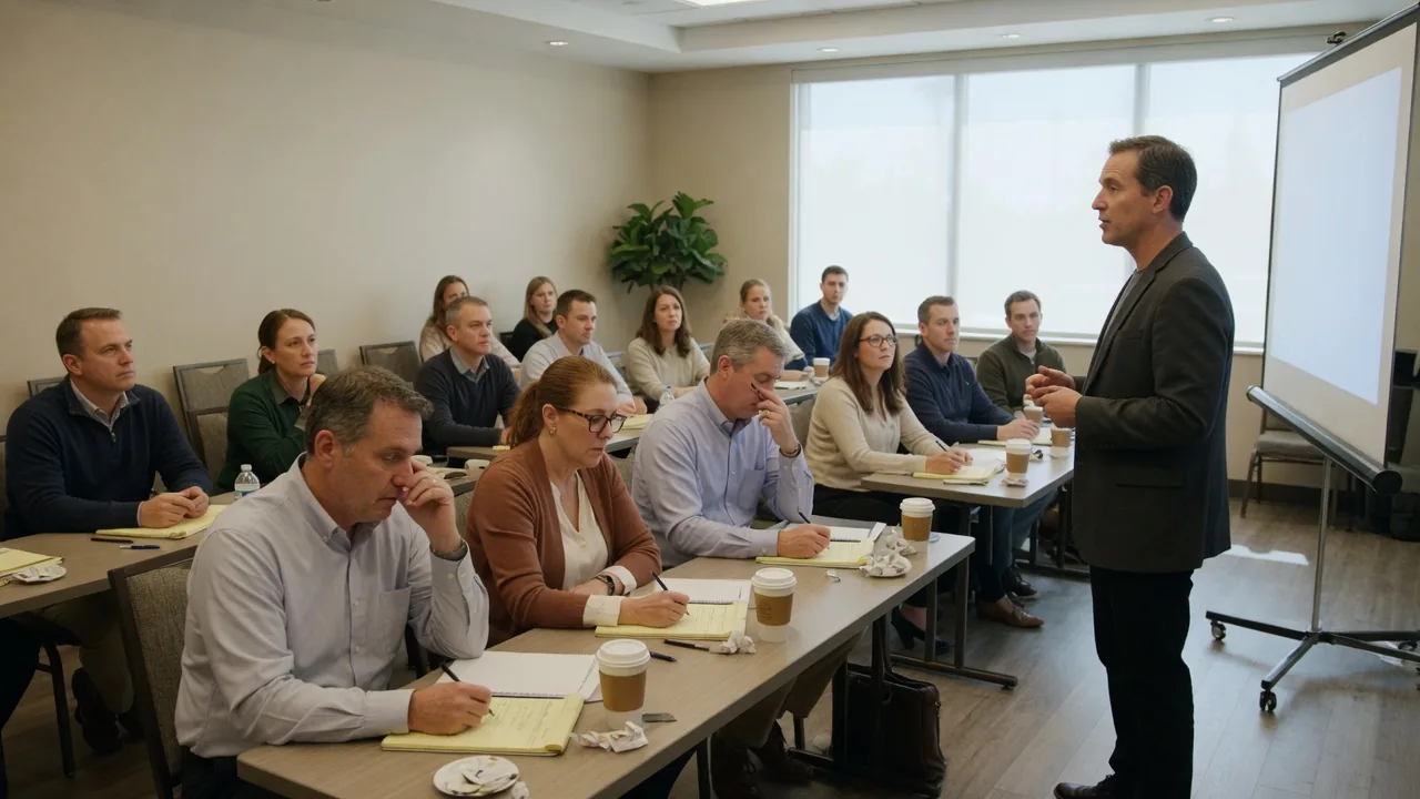 Physicians and practice owners at a business of aesthetics seminar